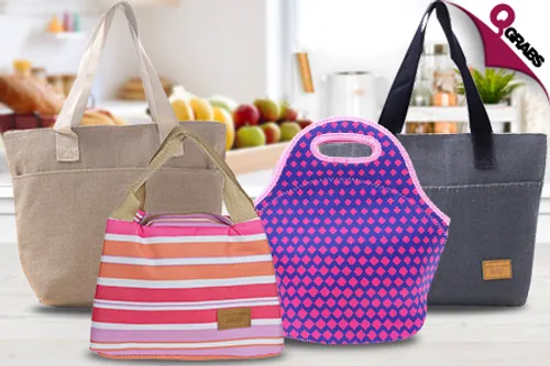 From QR19 Carry your Meals in Style with Cute Lunch Bags - Choose from Insulated & Uninsulated Options! (Up to QR69 Value)